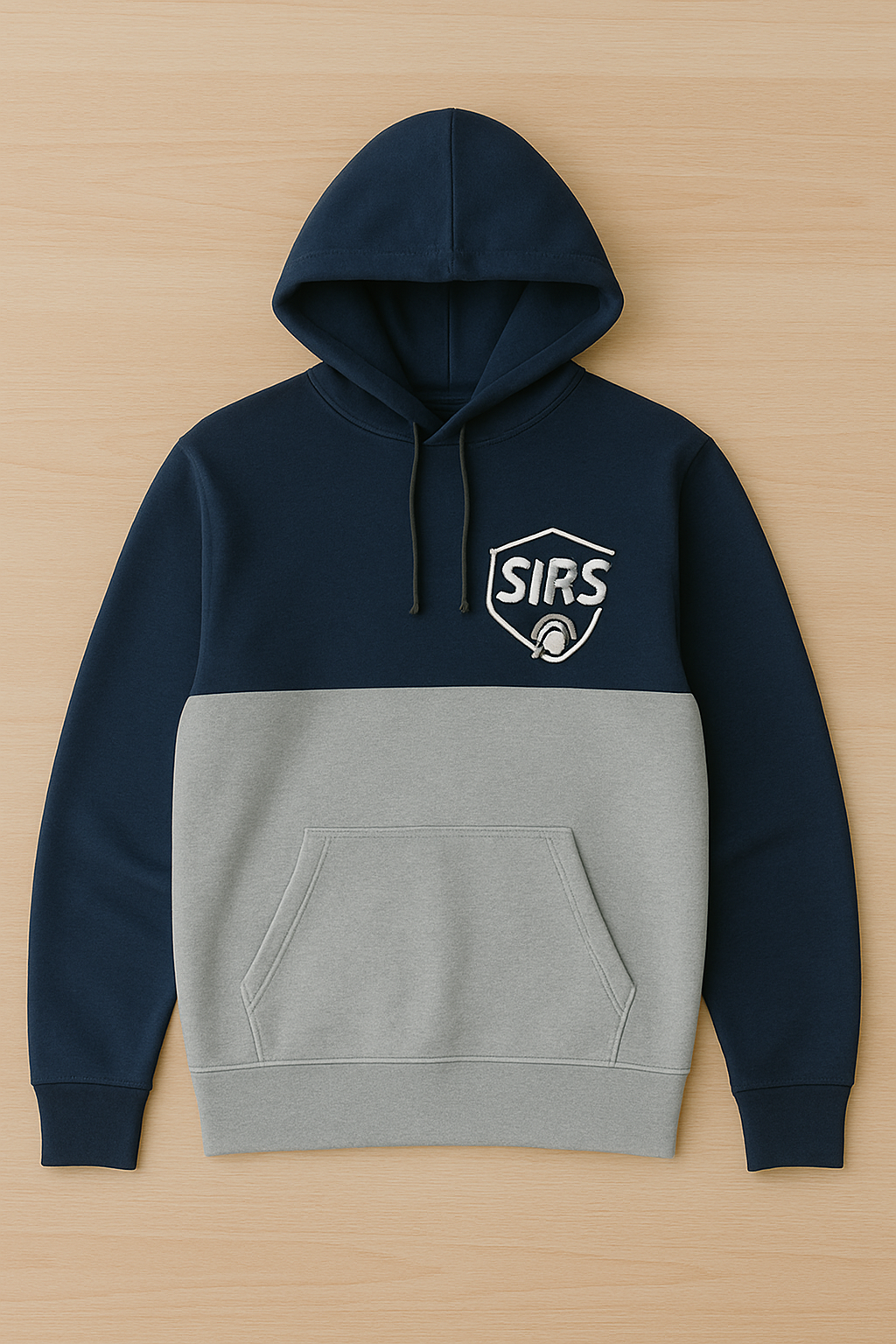 Sudadera gris y verde