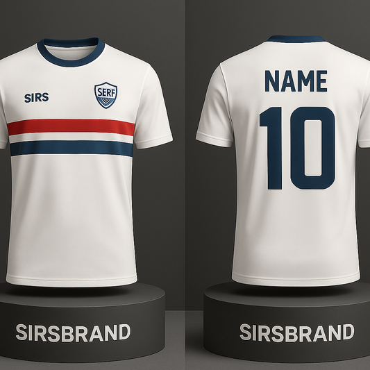 SIRSBRAND- Blanco con Franjas Rojo/Azul