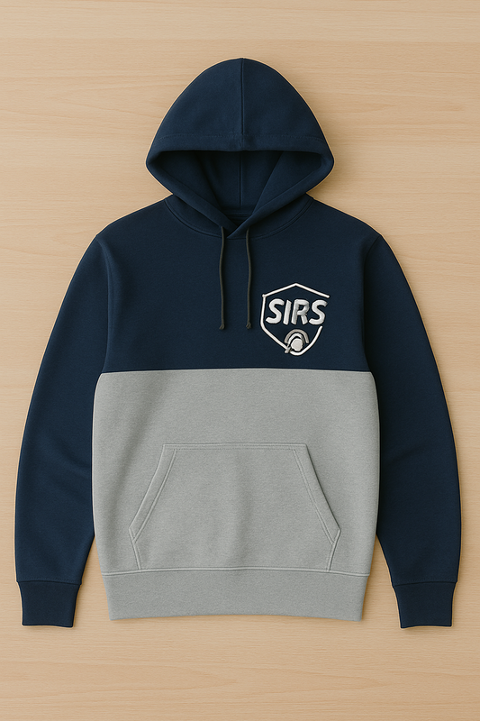Sudadera gris y verde